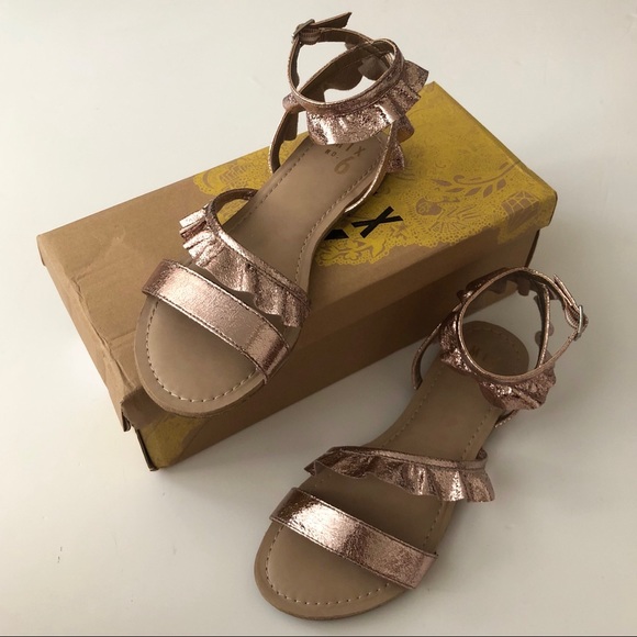 Mix No. 6 Shoes - Mix No. 6 Rose Gold Ruffle Sandal